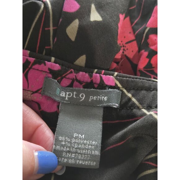 Apt. 9 Womens Pleated Floral Pull On Skirt Size Petite Medium Y2K Boho Fairy - Picture 3 of 7